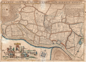D17-20 Caarte van het Oude Landt van Diepen Dorst , 1698